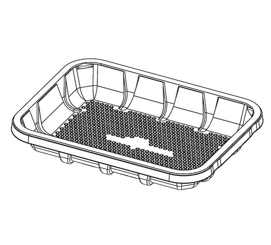 drawing of rectangle plastic food container