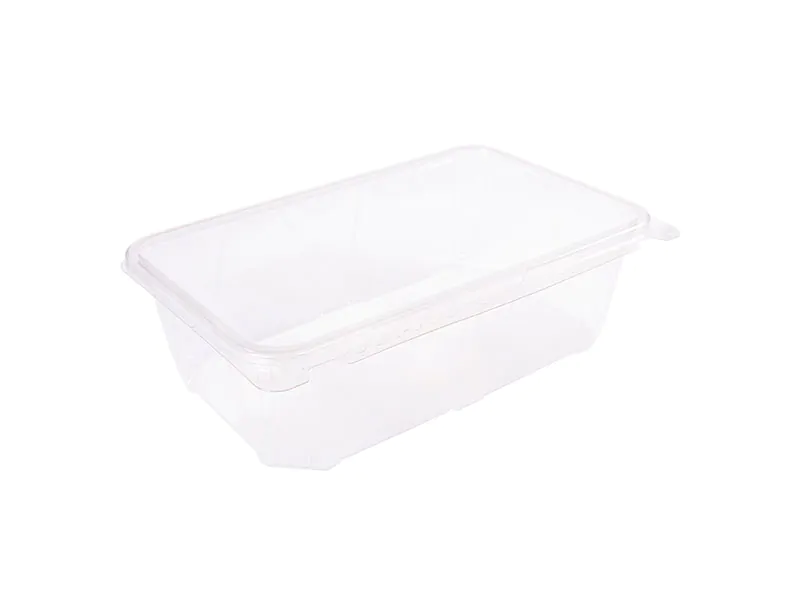 4 Compartments Clear Containers With Tamper Evident For Snacks and