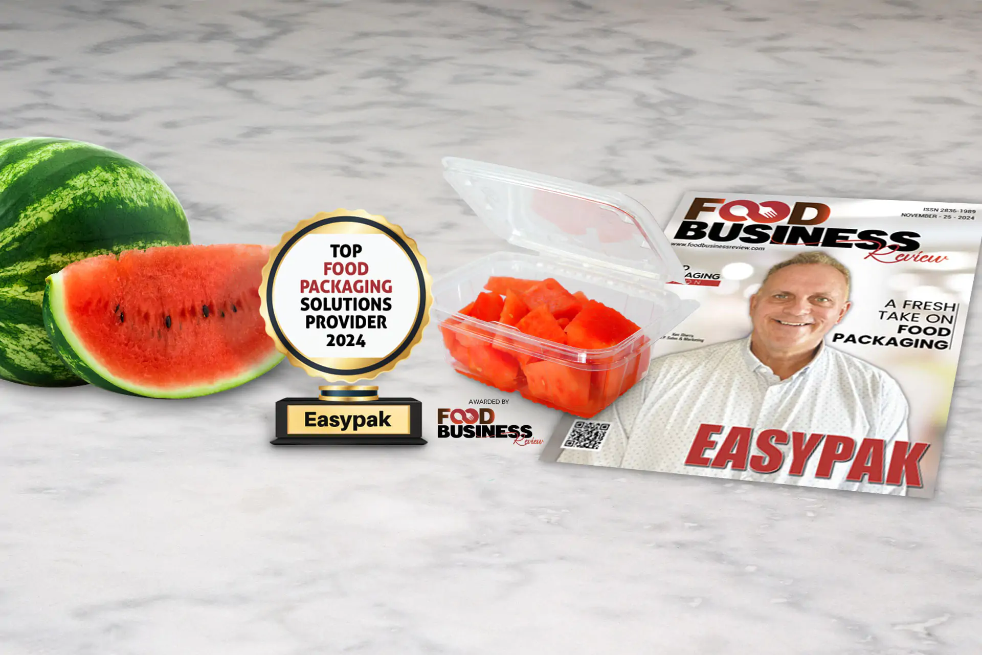 Top Food Packaging Solutions Provider 2024! Easypak is proud to receive this honor from Food Business Review.